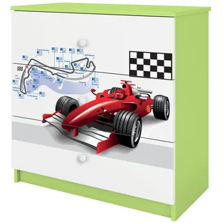 Raumhirsch Furniture Kinderregal Kinderkommode mit Motiv, Spielzeugregal mit Schubladen - Kinderzimmermöbel, stabile Konstruktion, kindgerecht, verschiedene Farben & Designs grün