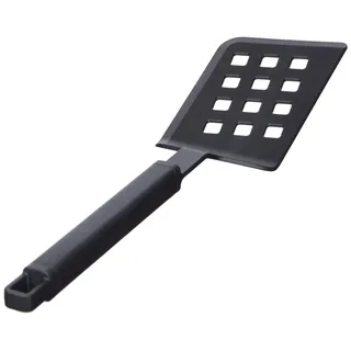 Fackelmann Pfannenwender, Schlitzwender aus Spezialkunststoff, Küchenhelfer für beschichtete Töpfe und Pfannen (Farbe: Schwarz), Menge: 1 Stück