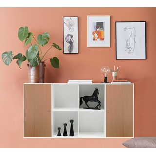 Hammel Furniture Sideboard Mistral Kubus, mit Türen, Wandmontage/stehend, Breite: 136 cm weiß