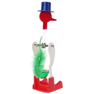 KENANLAN Kreatives Non-Stop-Flüssigkeits-Trinkglas-Vogel, das Magisches Streich-Spielzeug Bewegt, Interaktive Entwicklung, Pädagogisches Spielzeug für Kinder(Blau)