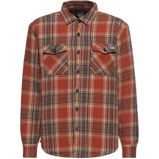 King Kerosin Herren Hemd · Flanell · Karohemd · Teddyfutter · Innenfutter · Warm Gefüttert · Winterhemd · Holzfäller · Outdoor · Check Shirt · Sherpa · Vintage · Retro · - L