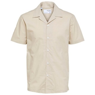 SELECTED HOMME Kurzarmhemd Meo (1-tlg) beige L