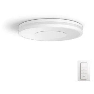 Philips Hue White Ambiance Being Deckenleuchte weiß inkl. Dimmschalter, dimmbar, alle Weißschattierungen, steuerbar via App, kompatibel mit Amazon Alexa (Echo, Echo Dot)