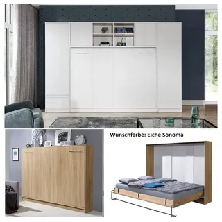 TRAUMMÖBEL Schrankbett 140 x 200 cm Weiß