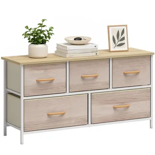 Homcom Schubladenkommode 100 x 51,5 x 30 cm Weiß