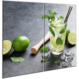 semUp Herdabdeckplatten aus Glas | 2er-Set - 2 Stück 30 x 52 cm | Herdabdeckung, Schneidebrett, Spritzschutz, Herdabdeckplatte 2 Teilig | Küche Elektroherd Induktion Herdschutz