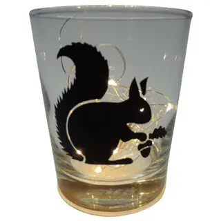 Licht-Idee Teelicht Eichhörnchen 8 cm schwarz