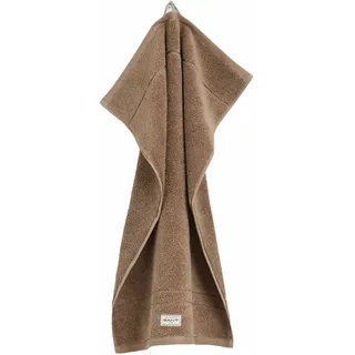 GANT Gästetuch - Premium Handtuch, Frottee, Baumwolle, Logo, uni Beige / 30x50cm