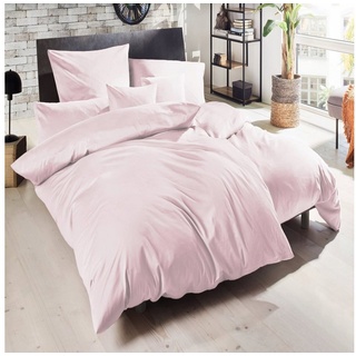 Bettwäsche Luxuriöse Satin Bettwäsche 100% mercerisierte Baumwolle, Miovani rosa 155 cm x 220 cm