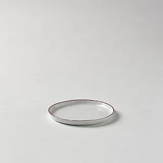 Lambert Piana Teller Weiß Rand Rot D 13,5 Cm