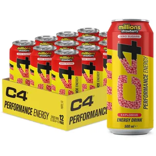 Cellucor C4 Energy, Millions Strawberry - 12 x 500 ml.