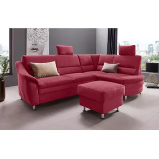 OTTO home Eckcouch Baumwolle 2-Sitzer rot