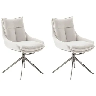 MCA Furniture Esszimmerstuhl Parker Polyester beige 2er Set