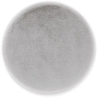 Astra Elda Hochflorteppich Ø 35 cm Silber