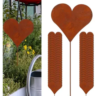 Cepewa Gartenstecker Herz 35 cm Rost-Design