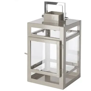 Fink Laterne Kenia Edelstahl/Glas/Metall/Eisen Beige