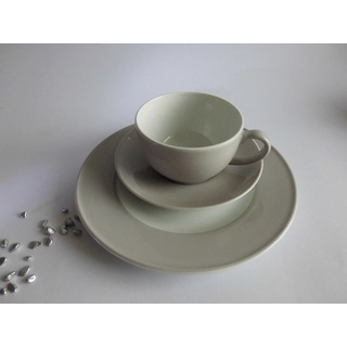 Dibbern SONDERAKTION Solid Color - Kaffeetasse m.U. 0,25 + Teller 21 cm - Pearl - NEU