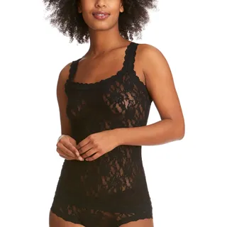 hanky panky Classic Cami - Klassisches Trägerhemd, Unterhemd Damen Spitze aus Stretch-Spitze Signature Lace, Lingerie Camisole Unterwäsche, Color Schwarz - Size XL - XL