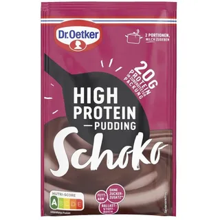 Dr. Oetker High Protein-Pudding-Pulver Schoko: Leckeres Dessert oder Protein Snack für den Genuss zwischendurch