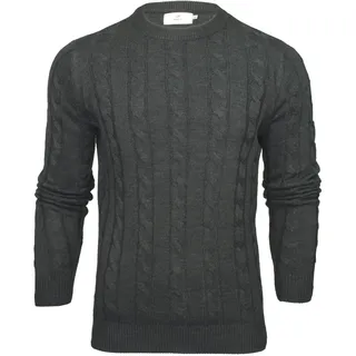 Xact Herren Strickpullover mit Zopfmuster – Warmer Rundhalspullover für Herbst & Winter, Weich & Atmungsaktiv - M