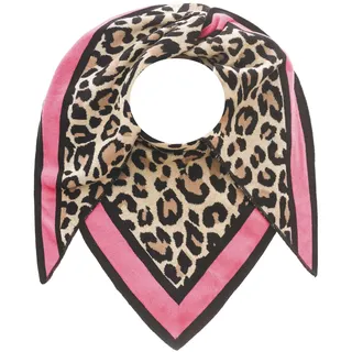 Zwillingsherz Modetuch Dreieckstuch BW "Leo Rand", Leo mit pinker Lante beige