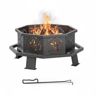 Relaxdays Feuerschale Ø 82 cm Schwarz