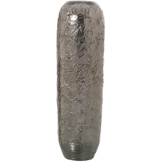 DRW Keramik-Bodenvase in Silber, 23 x 80 cm, Öffnung 10,5 cm, Mehrfarbig, Grande