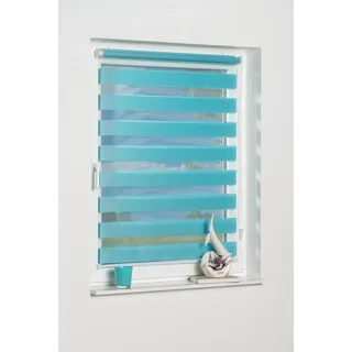 K-HOME Doppelrollo Ancona 60 x 150 cm blau/türkis