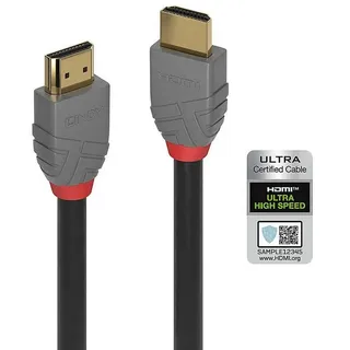 Lindy HDMI-Kabel 2.1 3 m Grau/Schwarz