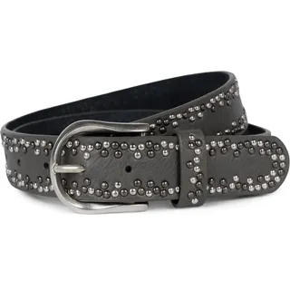 styleBREAKER Nietengürtel Gürtel mit kleinen Nieten (1-St) grau 100cm