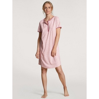 CALIDA Nachthemd Calida Kurzarm Nachthemd 30385 rosa (1 Stück, 1-tlg., 1 Stück) Karomuster rosa XS=36/38