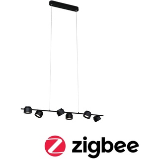 LED Pendelleuchte »Puric Pane Smart Home Zigbee 6x6W Schwarz/Grau 230V Kunststoff/Metall«, 6 flammig-flammig, schwarz, , 74944708-0