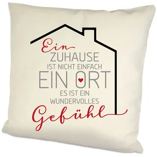 Kilala Kissen Geschenk zur Einweihung Hauskauf Richtfest Umzug Nachbarn Richtfest (Leinen Zuhause)