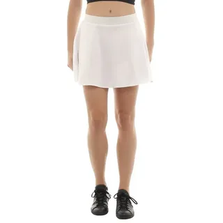 F&K-Mode Minirock Swing Rock Mini Falten Gummibund hohe Taille Gummibund weiß L/XL