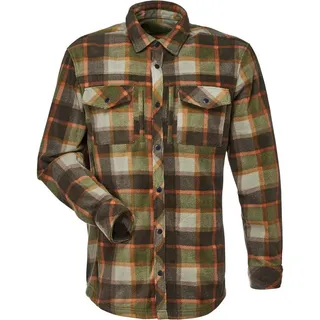 Parforce Hemdjacke Fleece-Hemdjacke Wood braun|grün|orange 3XL