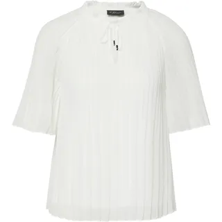s.Oliver Festliche Chiffon-Bluse mit Plissee und Rüschen Beige L