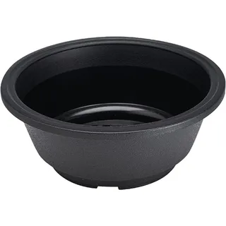 Pflanztöpfe aus Kunststoff für Pflanzen mit Untersetzern für den Innenbereich, 1er-Set Kunststoff-Pflanzgefäße, moderner Blumentopf mit Loch für alle Zimmerpflanzen, Blumen und Wandvase (Black, A)