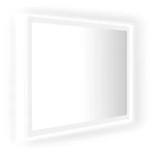 vidaXL LED Badspiegel Wandspiegel Badezimmerspiegel Lichtspiegel Spiegel Hängespiegel Bad Badezimmer Beleuchtung Weiß 60x8,5x37cm Acryl