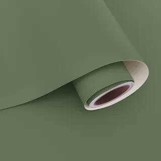 VaryPaper Klebe Tapete Selbstklebend Salbeigrüne 60cmx400cm Möbelfolie Grün Matt Folie Arbeitsplatte Küche Tapeten Wohnzimmer Schlafzimmer Wohnwagen Klebefolie Tisch Küchenschränke Folie für Möbel