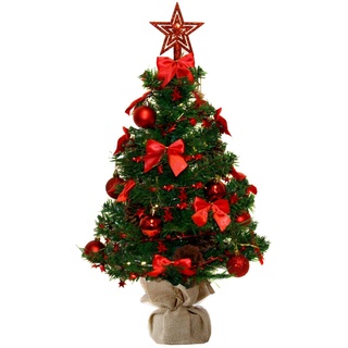 Weihnachtsbaum künstlich (WBD) mit Weihnachtsdeko und Led Lichterkette mit Fernbedienung Weihnachtsbaum mit Beleuchtung Weihnachtsbaum geschmückt mit Beleuchtung Christbaum künstlich Weihnachten