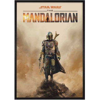 Bild mit Rahmen KOMAR "Mandalorian Empire" Bilder Gr. B/H: 1x 50x70 cm, Mandalorian Movie Poster 1x 50x70 cm, bunt Bilder maschinell