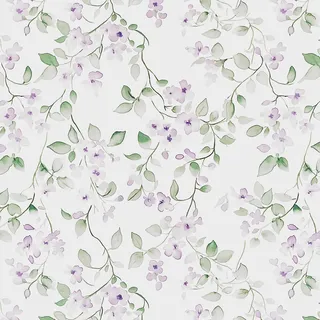 FENTIS Selbstklebend Tapete Klebefolie Möbel Möbelfolie Selbstklebend Tapeten Klebetapete Wallpaper Selbstklebende Tapete Blumen Abnehmbar für Küche Wohnzimmer, Lila Blumenmuster 44.5x300cm