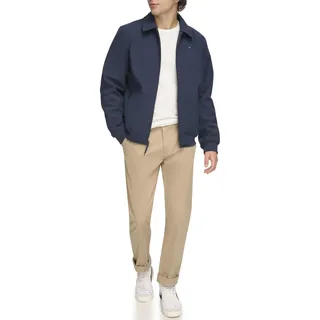 Tommy Hilfiger Herren Lightweight Water Resistant Varsity Bomber Jacket Shell-Jacke, Midnight Softshell W. Laydown-Kragen, XL - XL