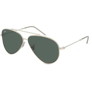 Ray-Ban RBR0101S AVIATOR REVERSE Unisex-Sonnenbrille Vollrand Pilot Metall-Gestell, silber
