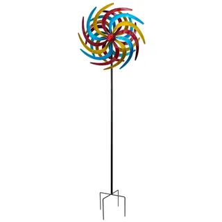 Spetebo Windrad Ø 61 cm/Höhe 210 cm Bunt
