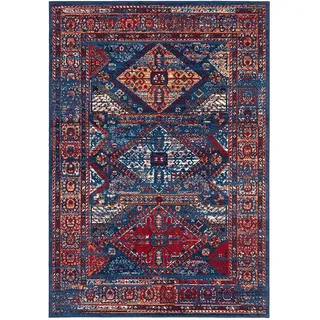 Pergamon Designer-Teppich 80 x 150 cm Blau/Rot