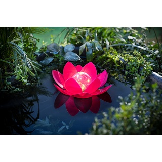 Solar-Schwimmdeko "Lotus" (Farbe: Pink)