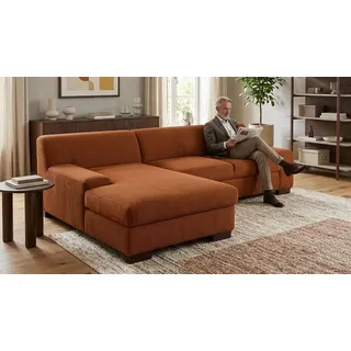 OTTO home Ecksofa Faxxe 268 x 153 cm, auch mit Schlaffunktion, aus haustierfreundlichem Pet Friendly Cord, L-Form orange