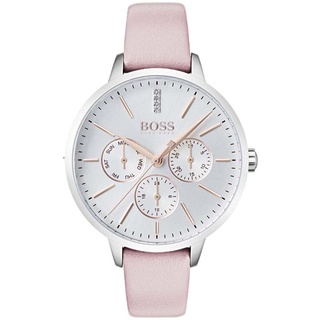 BOSS Multi Zifferblatt Quarz Uhr für Damen mit Pinkes Lederarmband - 1502419