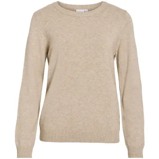 VILA Rundhalspullover Beige L